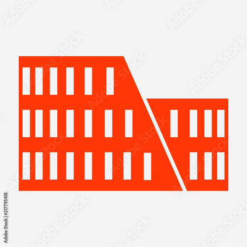 Flat Rome Colosseum pixel perfect vector icon