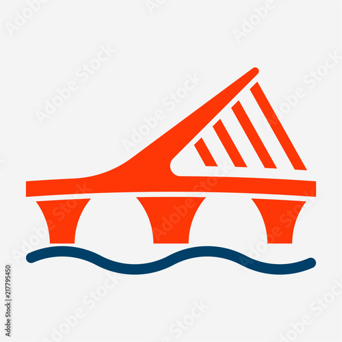 Flat Woman's Bridge Argentina  pixel perfect vector icon