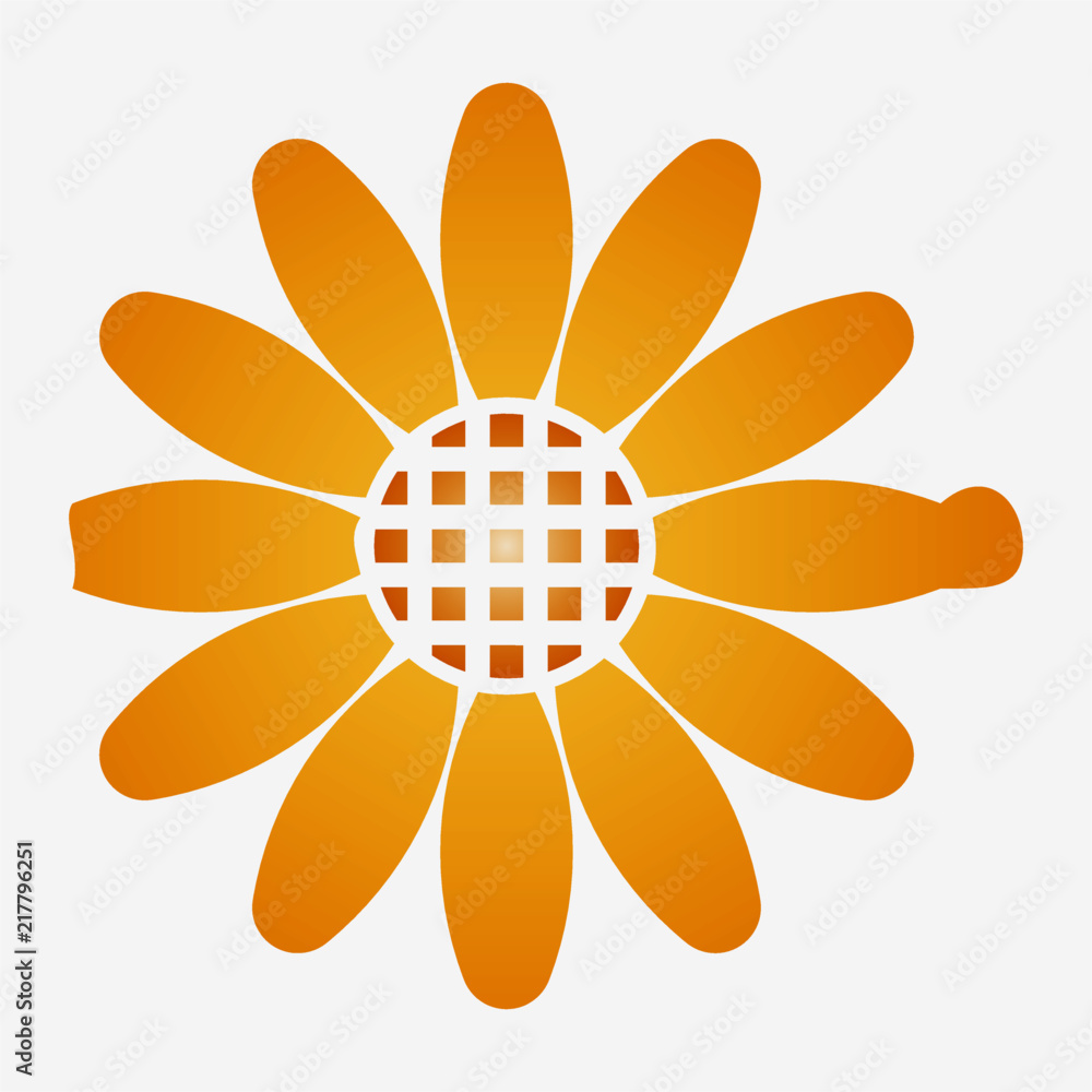 Flat daisy flower Innocence pixel perfect vector icon Flat daisy flower Innocence pixel perfect vector icon