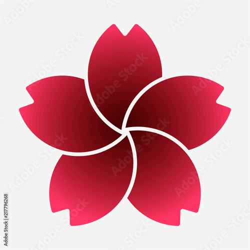 Flat sakura flower Japan beauty pixel perfect vector icon
