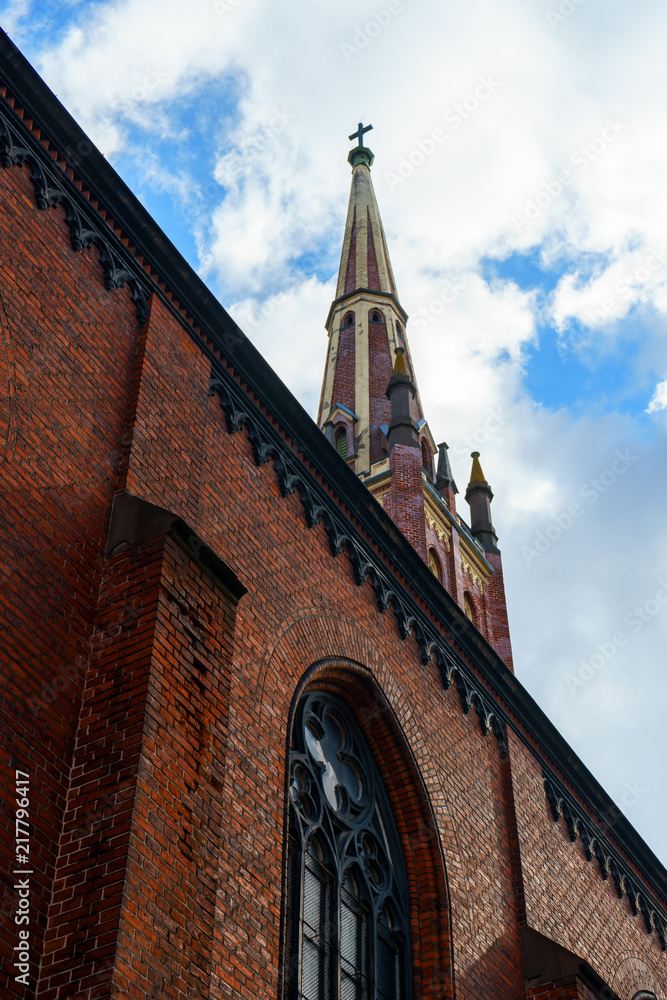 St. Saviour's Anglican Church in old Riga, Latvia, July 20, 2018