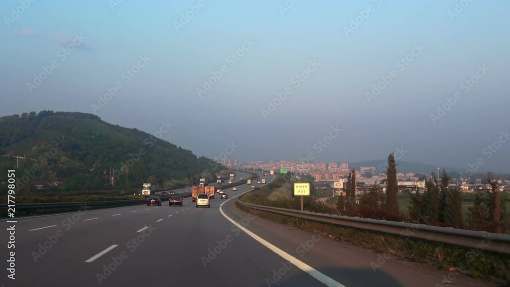 Highway in the mountains in morning, Turkey Highway in the mountains in morning, Turkey