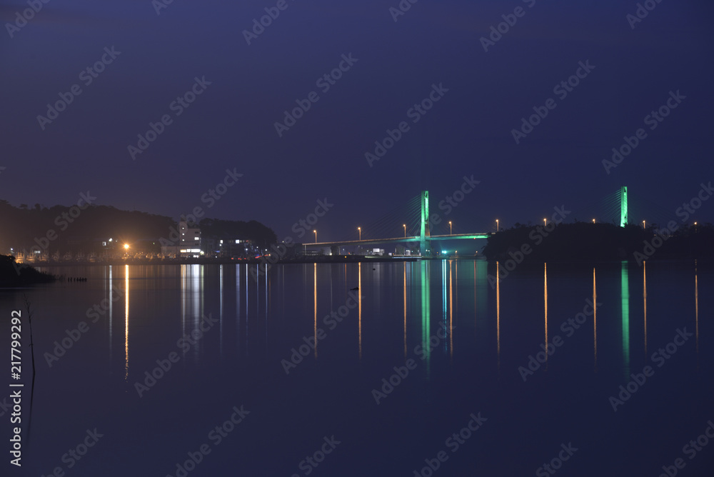 松川浦大橋の夜景