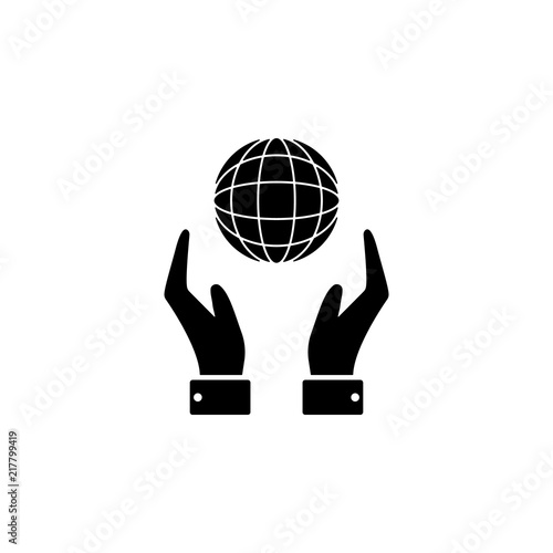 hands guard earth icon. Element of human rights icon. Premium quality graphic design icon. Signs and symbols collection icon for websites, web design, mobile app