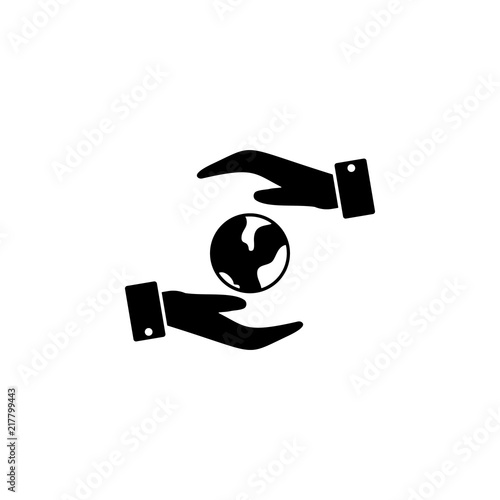 hands guard earth icon. Element of human rights icon. Premium quality graphic design icon. Signs and symbols collection icon for websites, web design, mobile app