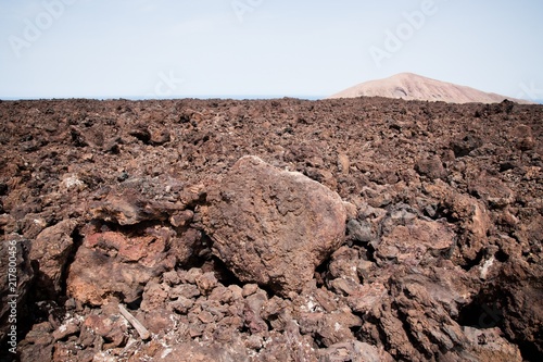 Hard abandoned rocks in a desert