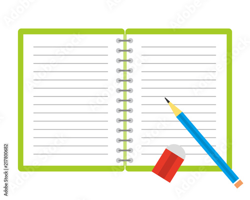 ノート　エンピツ　消しゴム