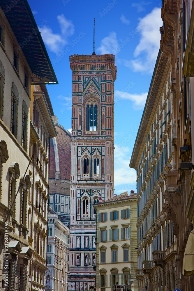 Bell Tower of Il Duomo from Street