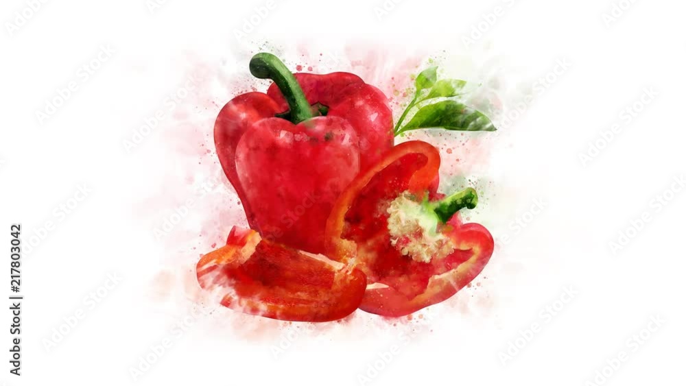 Red bell pepper with alpha channel Red bell pepper with alpha channel