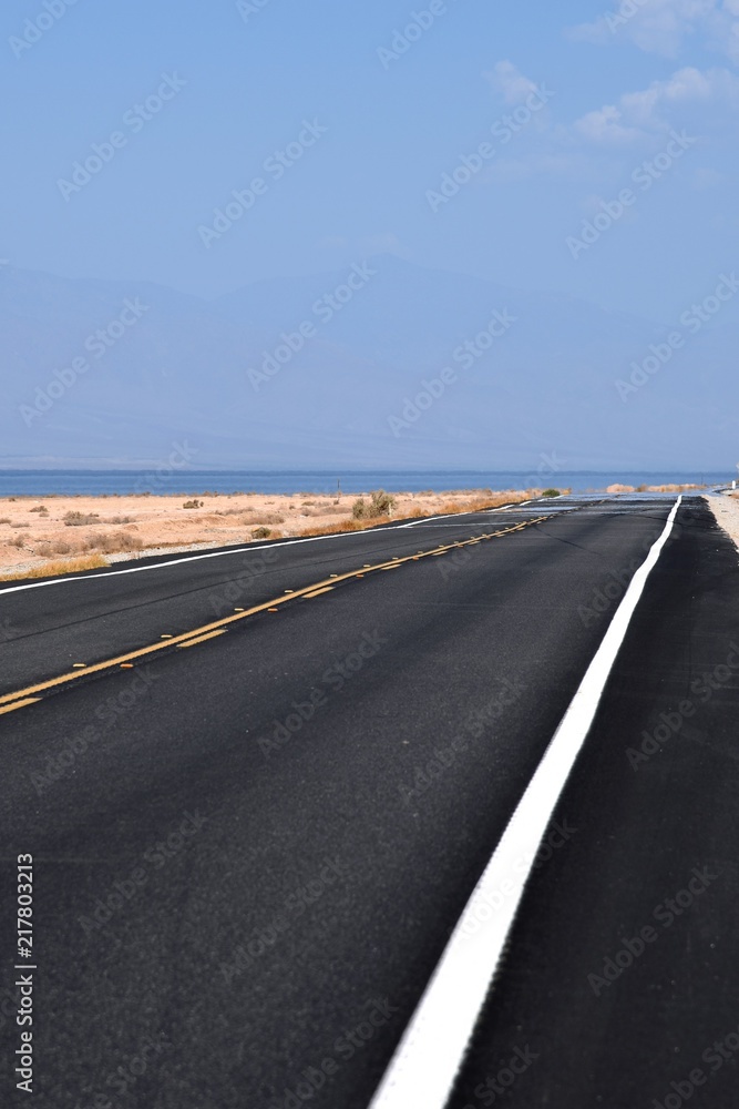 Newly repaved road to the sea