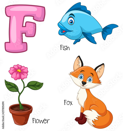 Illustration of F alphabet