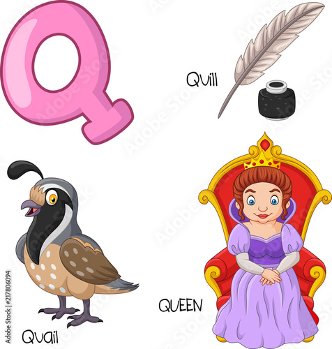 Illustration of Q alphabet