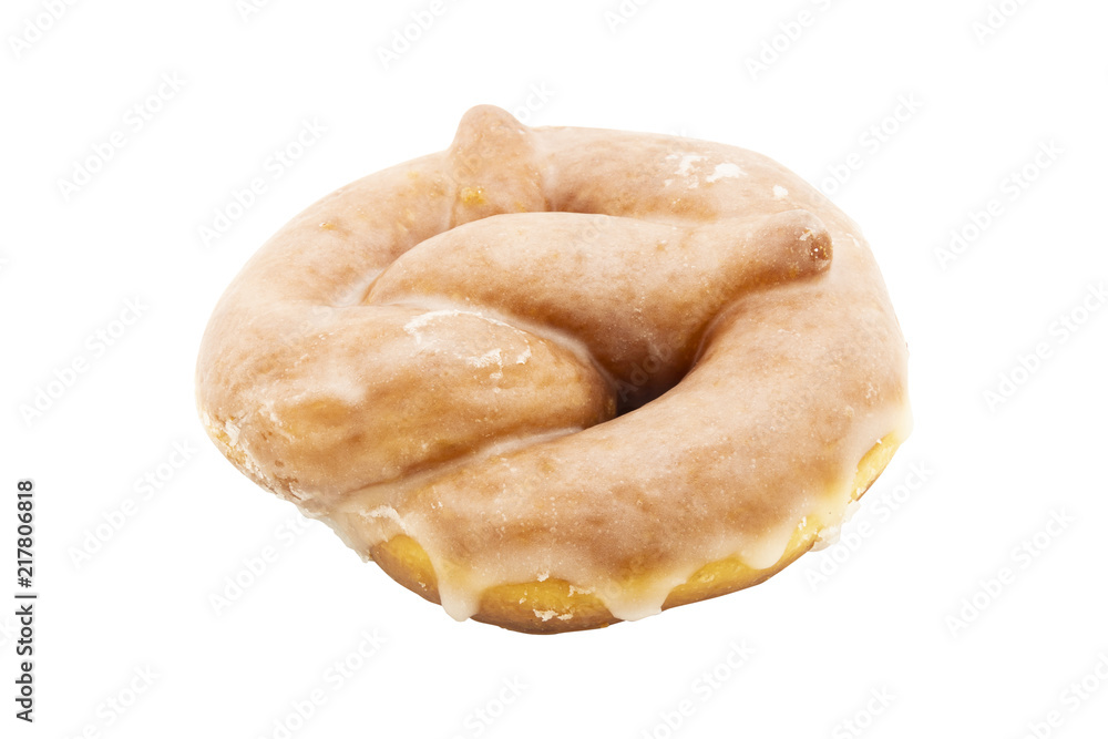 white rum doughnut pretzel isolated on white background white rum doughnut pretzel isolated on white background