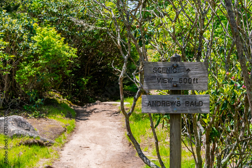 Sign to Scenic View on Andrews Bald photo