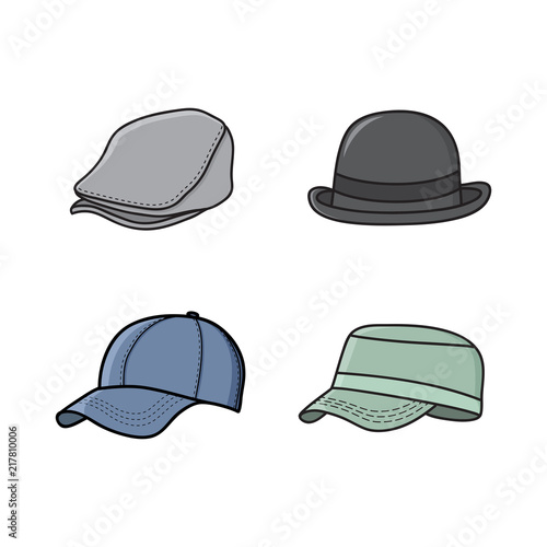 hat vector illustration, hat icon isolated on white background