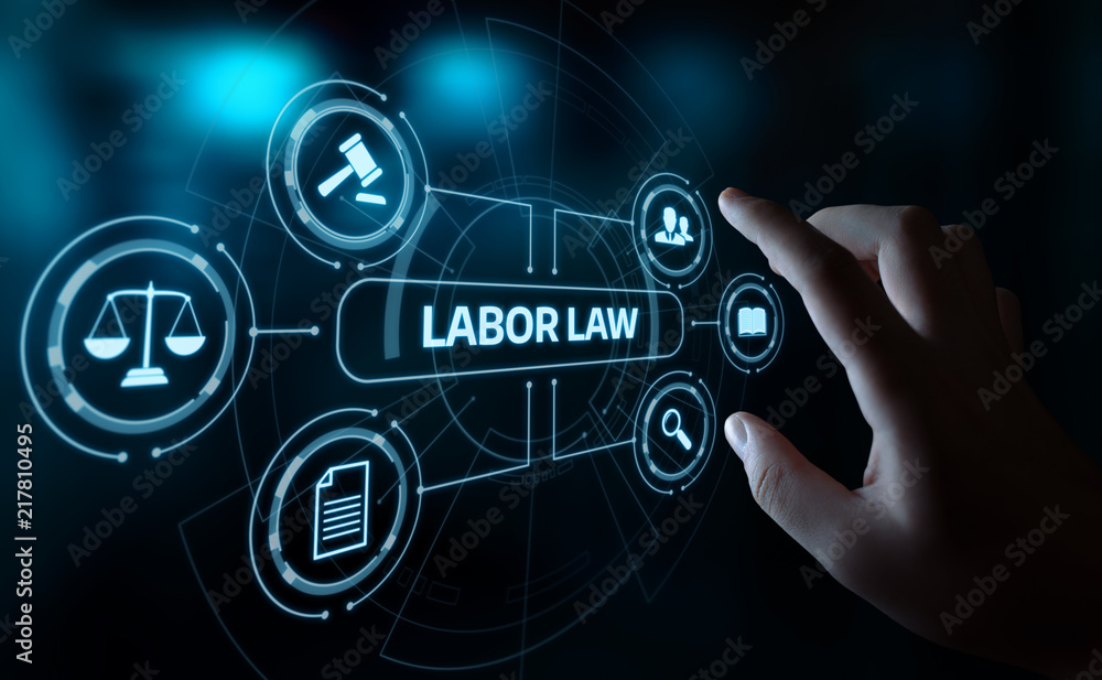 Obraz premium Labor Law Lawyer Legal Business Internet Technology Concept