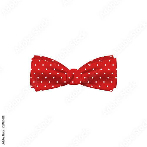 red dotted colored bow tie icon. Element of bow tie illustration. Premium quality graphic design icon. Signs and symbols collection icon for websites, web design, mobile app