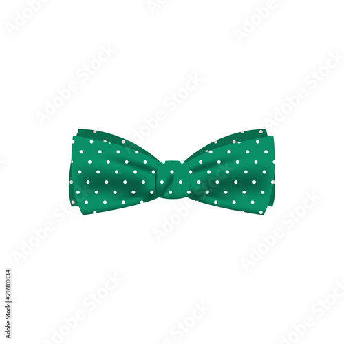 green dotted colored bow tie icon. Element of bow tie illustration. Premium quality graphic design icon. Signs and symbols collection icon for websites, web design, mobile app