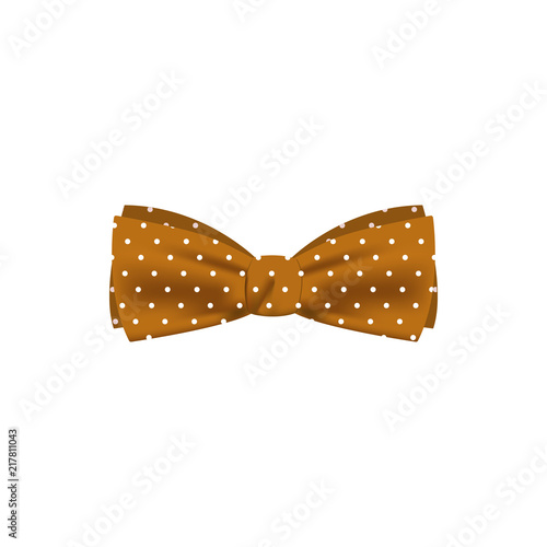 brown dotted colored bow tie icon. Element of bow tie illustration. Premium quality graphic design icon. Signs and symbols collection icon for websites, web design, mobile app
