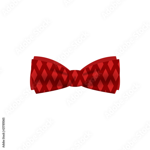 red checkered colored bow tie icon. Element of bow tie illustration. Premium quality graphic design icon. Signs and symbols collection icon for websites, web design, mobile app