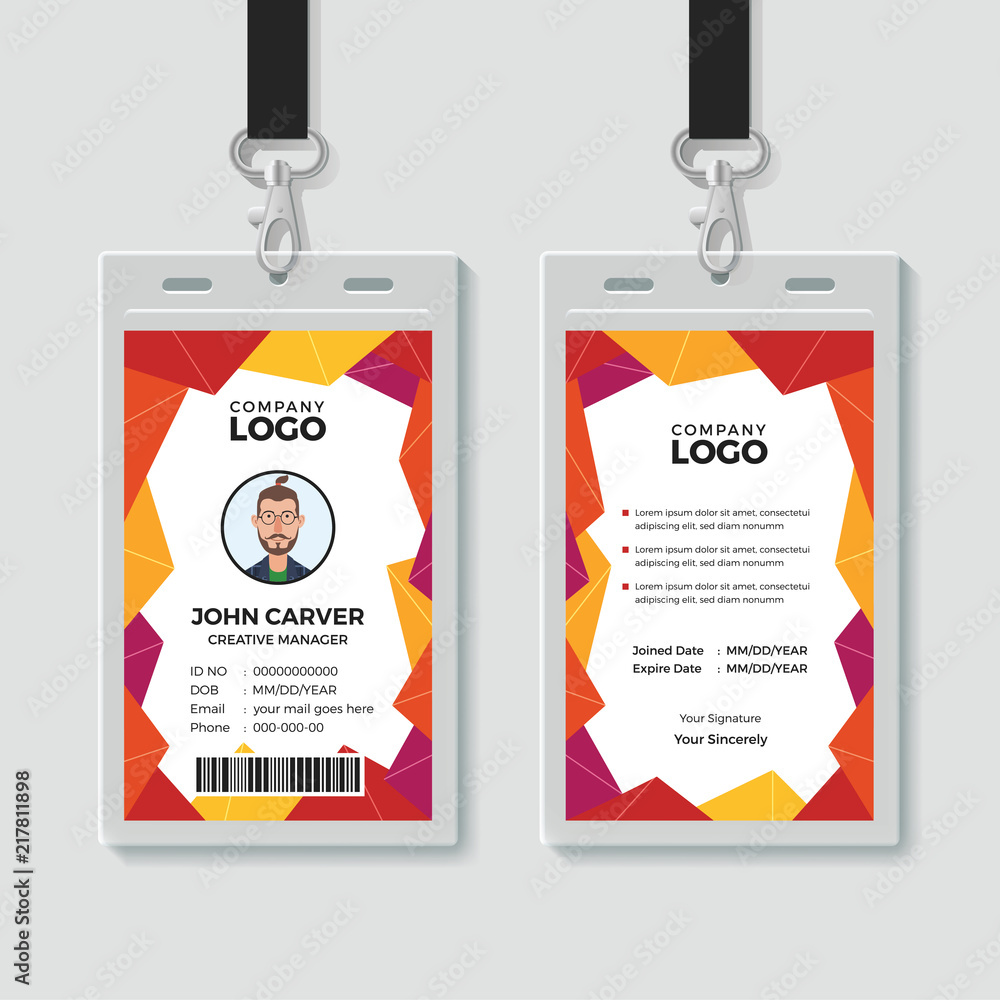 Office Id Card Format