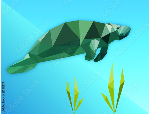 Low Polygon Manatee