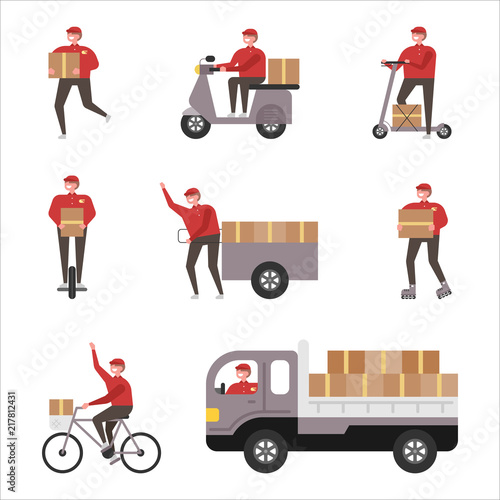 flat design style vector graphic illustration set