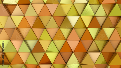 Pattern of yellow triangle prisms