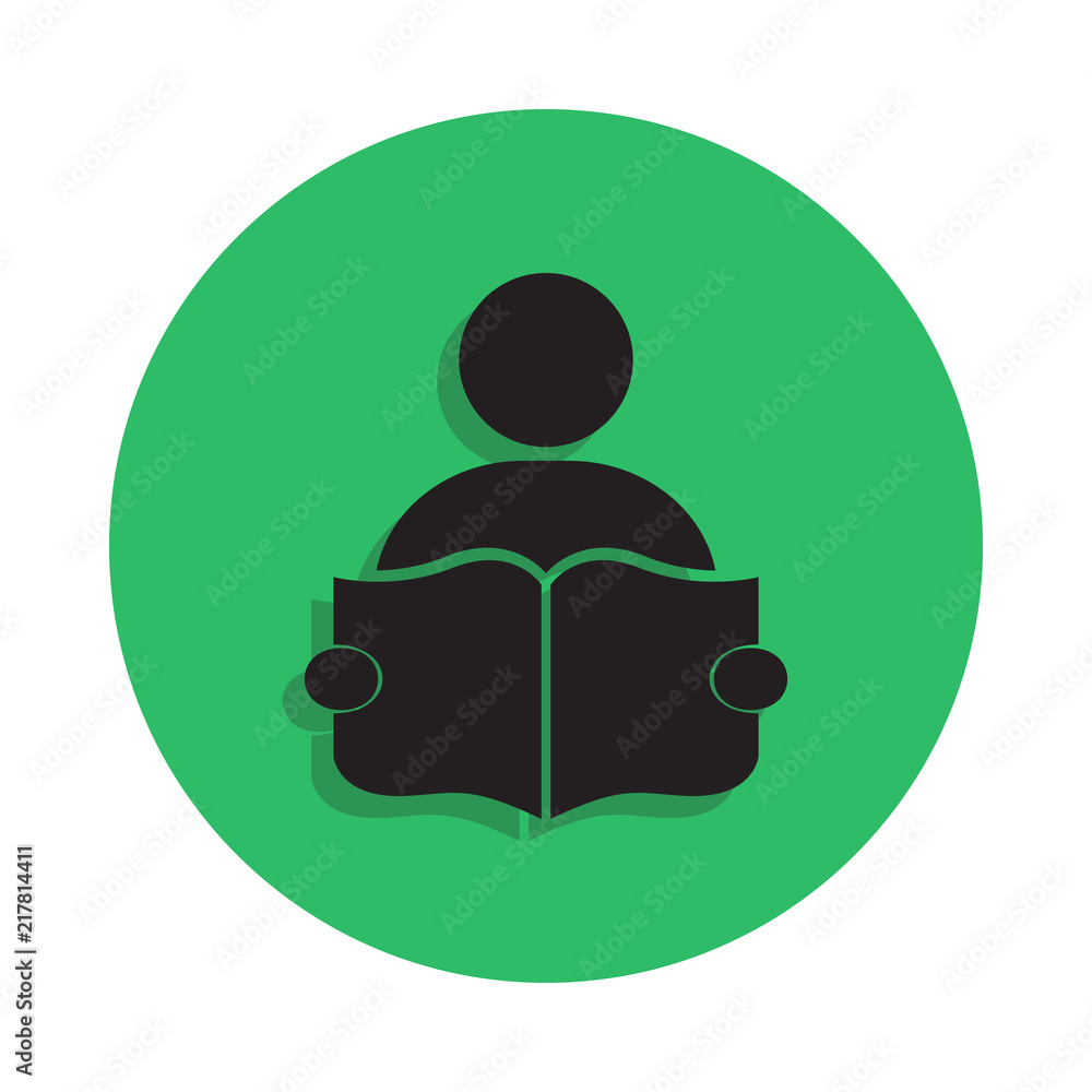 a man with an open book illustration. Element of library icon for mobile concept and web apps. Detailed a man with an open book icon can be used for web and mobile a man with an open book illustration. Element of library icon for mobile concept and web apps. Detailed a man with an open book icon can be used for web and mobile
