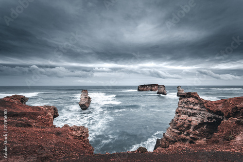 Rugged Coastline Along the Great Ocean Road, Victoria, Australia photo