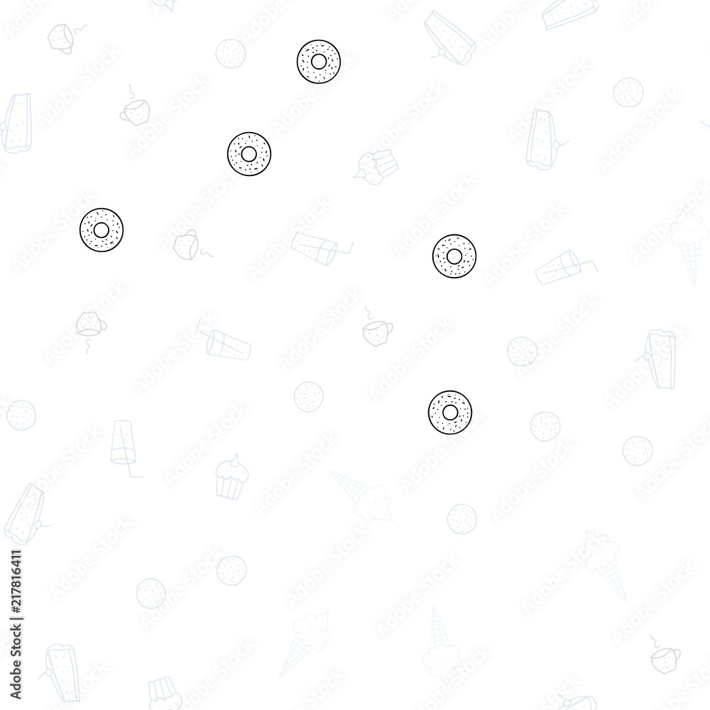 Light BLUE vector seamless background with tasty food. Light BLUE vector seamless background with tasty food.