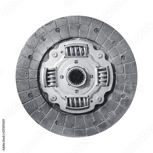 Old Clutch discs isolated on white