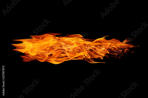 Fire flames on black background © prapann