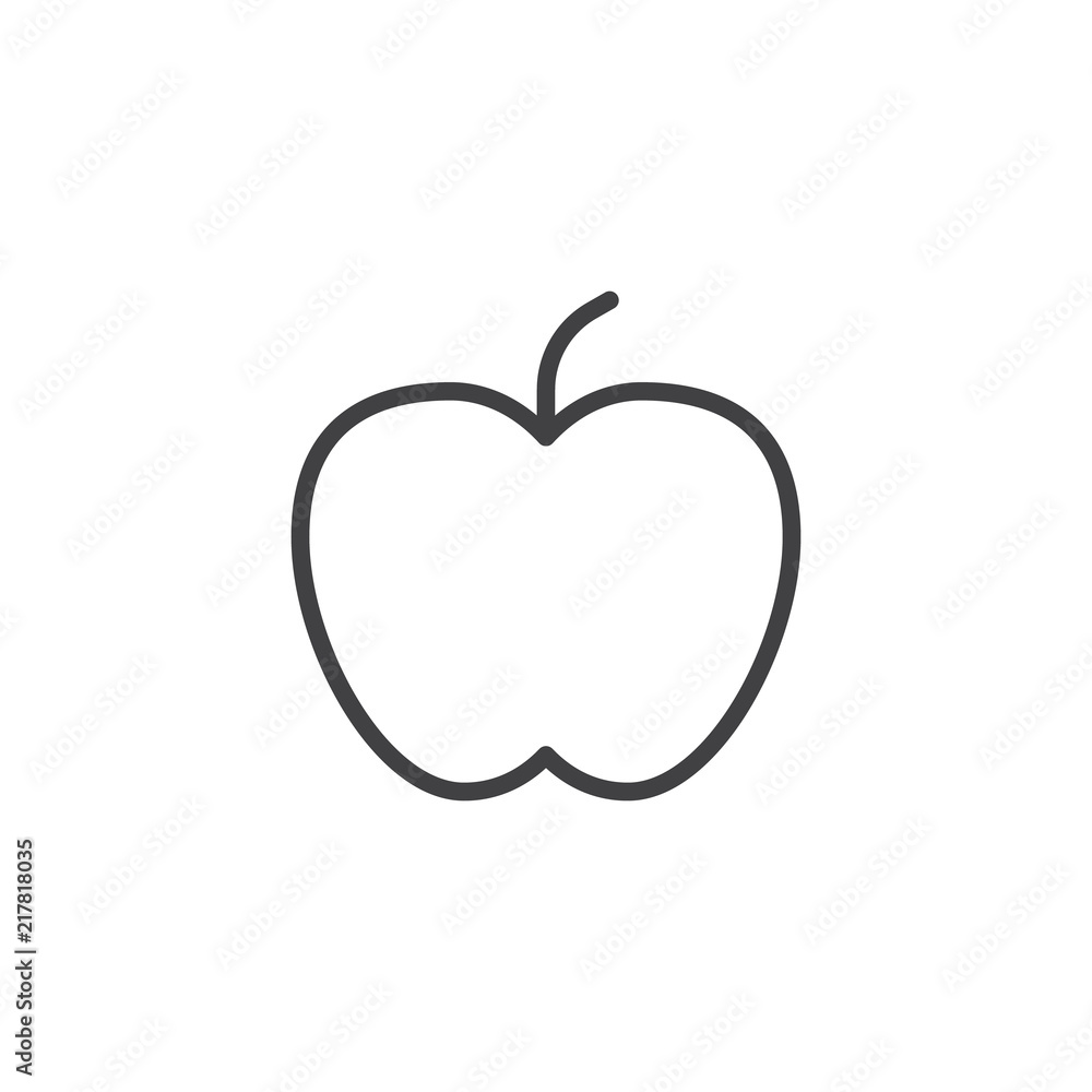 Apple outline icon. linear style sign for mobile concept and web design. Healthy Fruit simple line vector icon. Symbol, logo illustration. Pixel perfect vector graphics Apple outline icon. linear style sign for mobile concept and web design. Healthy Fruit simple line vector icon. Symbol, logo illustration. Pixel perfect vector graphics