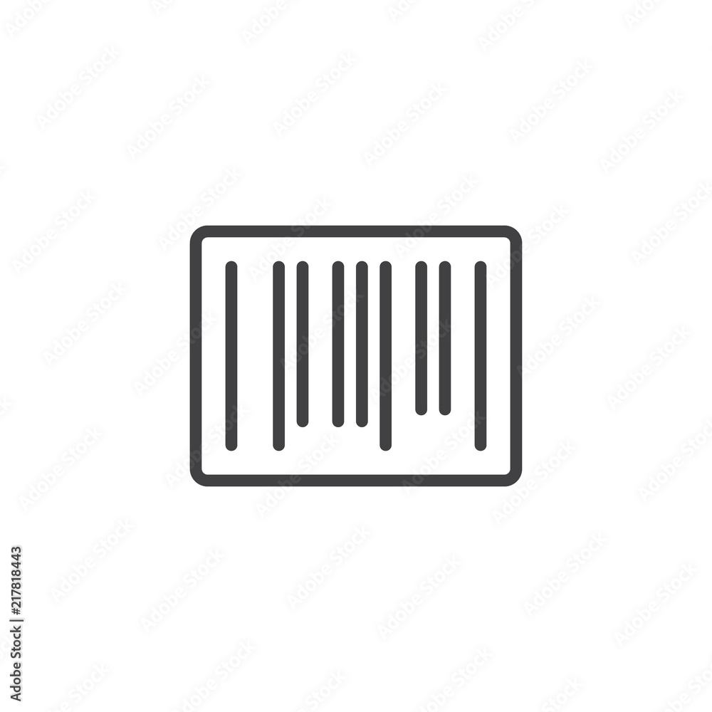Barcode outline icon. linear style sign for mobile concept and web design. Bar code simple line vector icon. Symbol, logo illustration. Pixel perfect vector graphics Barcode outline icon. linear style sign for mobile concept and web design. Bar code simple line vector icon. Symbol, logo illustration. Pixel perfect vector graphics