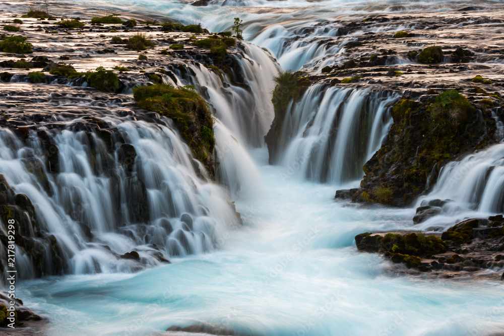 Summer time View of Bruarfoss waterfall in South Iceland Summer time View of Bruarfoss waterfall in South Iceland