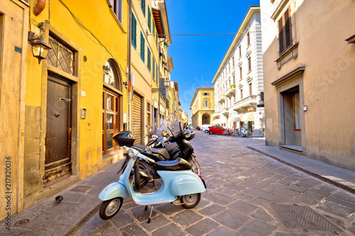 Scooters in street of Florence view