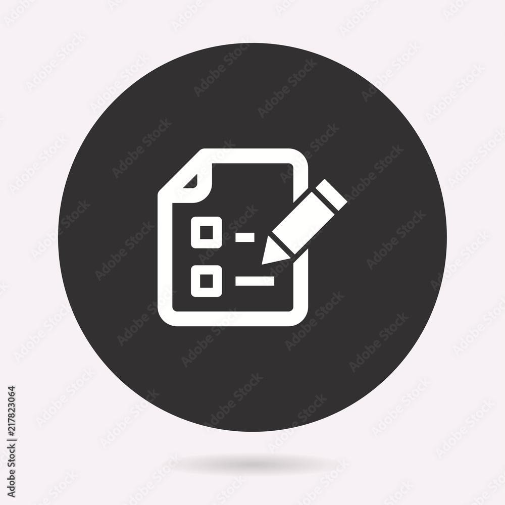 Survey - vector icon. Illustration isolated. Simple pictogram. Survey - vector icon. Illustration isolated. Simple pictogram.