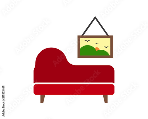 sofa lounge furniture furnishing household interior exterior home image vector icon logo