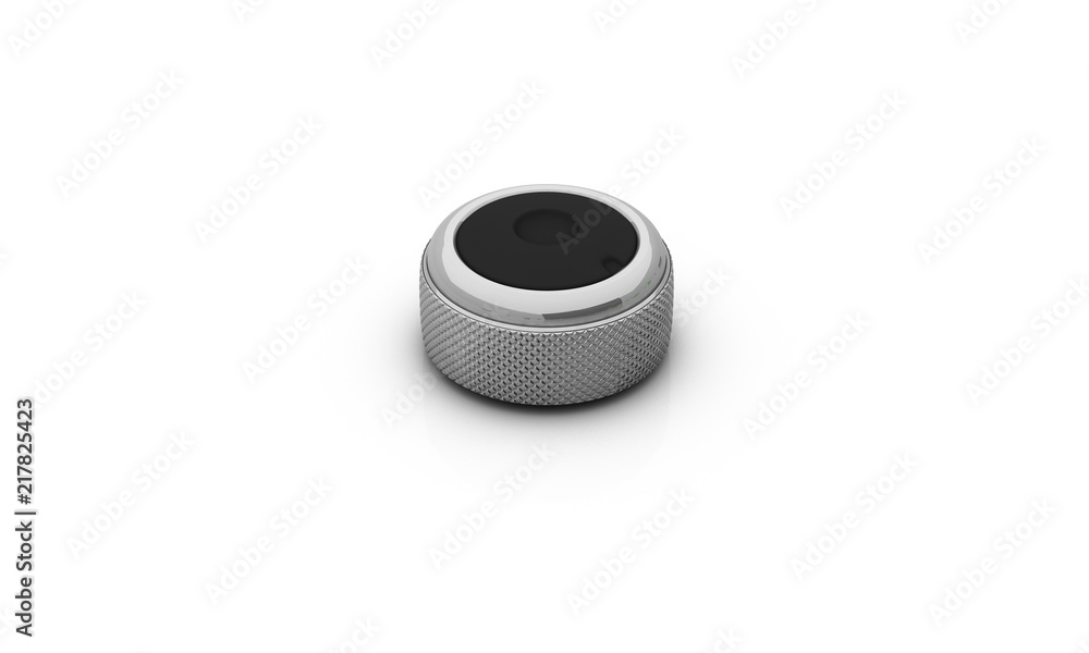 Button silver on white background 3d illustration Button silver on white background 3d illustration