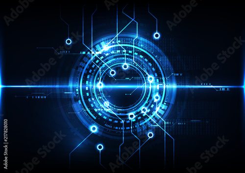 Abstract digital technology operational system cyber background vector