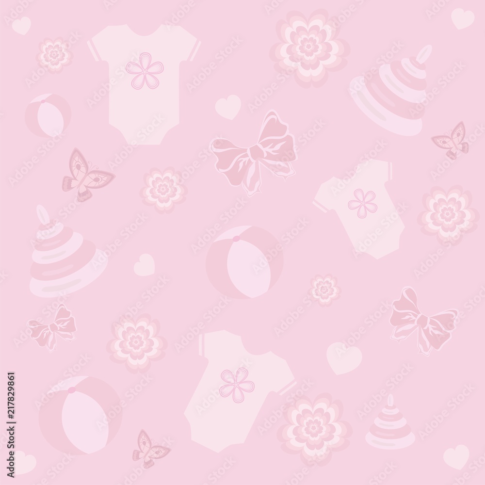 Vector pink baby background