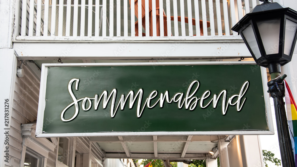 Schild 338 - Sommerabend Schild 338 - Sommerabend