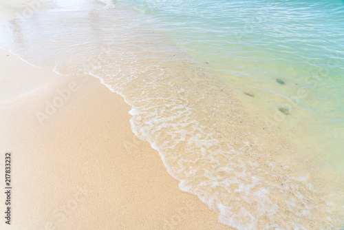 Beautiful Water Sea Ocean backgrouind pattern Tropical Beach blue Summer view Sunshine at Sand and Sea Asia Beach Thailand Destinations  photo