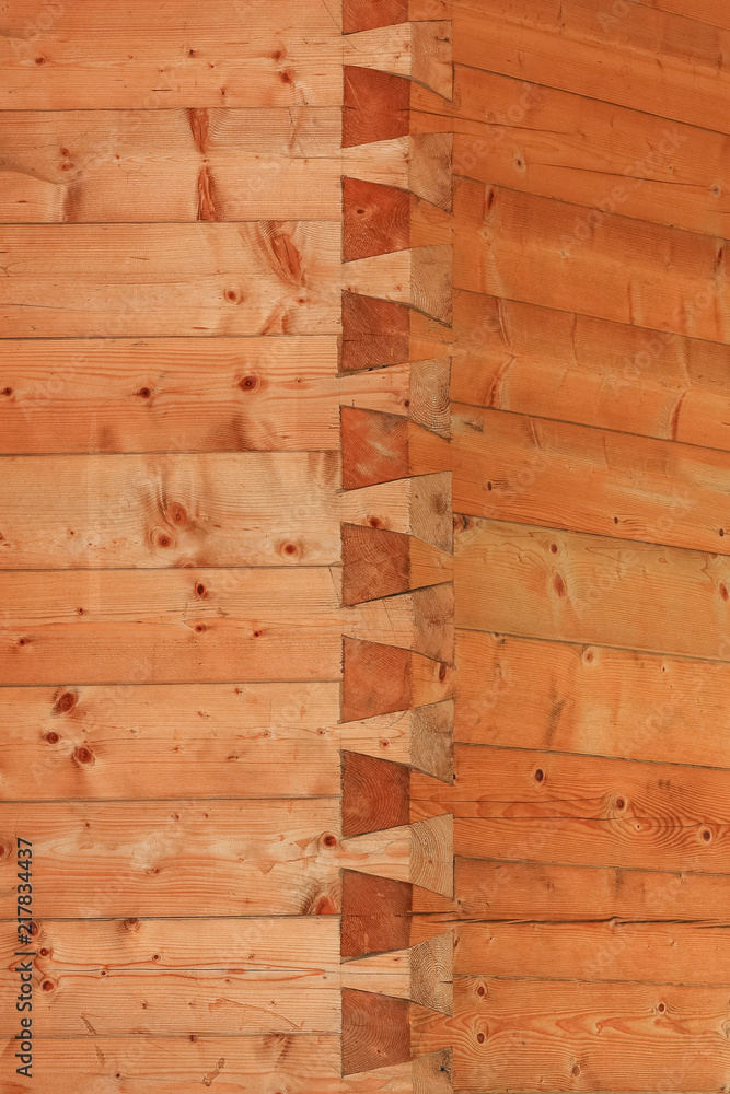 Pine wood carpentry - Through dovetail joint detail Pine wood carpentry - Through dovetail joint detail