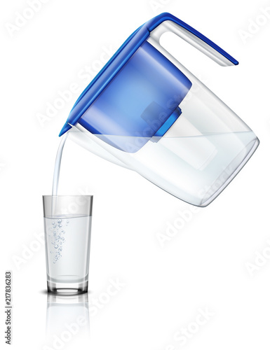 Water Filter Realistic Composition 