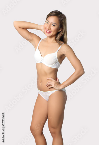 woman white bikini