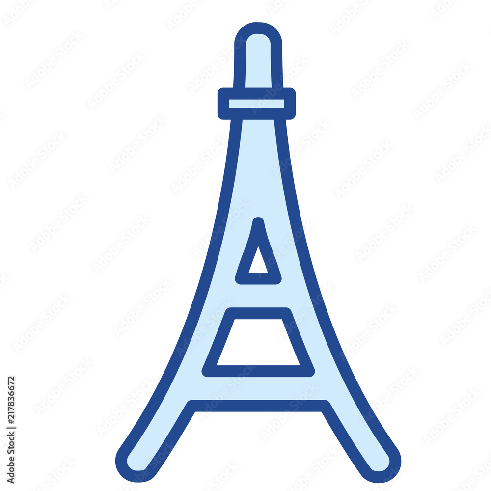 Eiffelturm in Paris, Frankreich Vector Icon Illustration Eiffelturm in Paris, Frankreich Vector Icon Illustration
