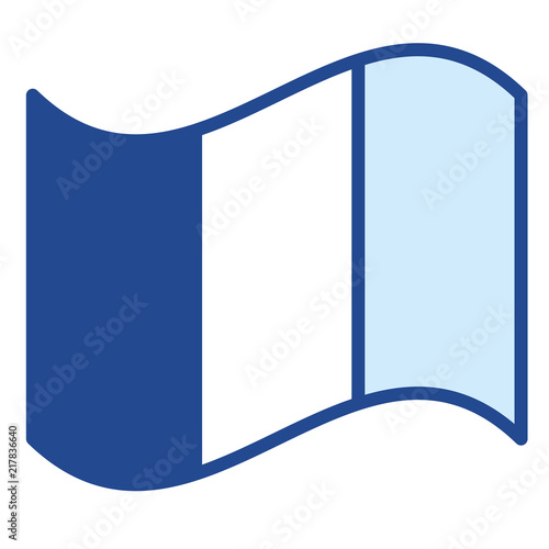 Frankreich Fahne Vector Icon Illustration