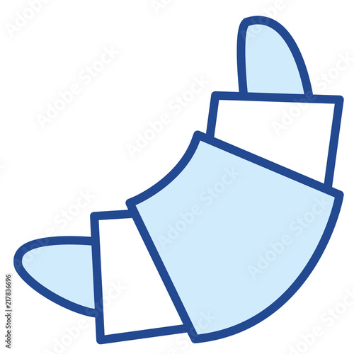 Croissant Vector Icon Illustration